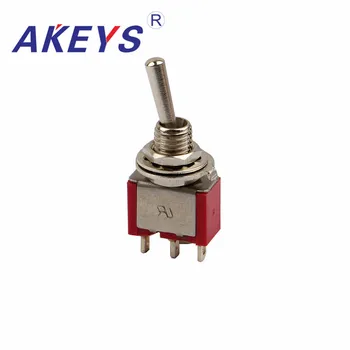 

10 PCS KNX-102-11mm Red MTS-102 high quality button switch head toggle switch PCB board connector 3Pin