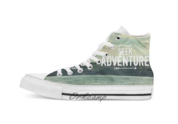

Seek Adventure Custom Casual High Top lace-up Canvas shoes sneakers Drop shipping