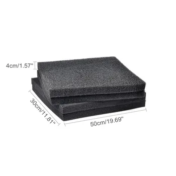 

New Black Aquarium Fish Tank Pond Sponge Biochemical Cottons Filter Foam Fish Aquatic Pet Supplies Filters Accessories 50x30x4cm