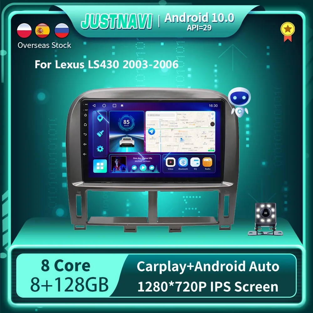 Автомобильный радиоприемник 2DIN Android 10 для Lexus LS430 2003-2006 навигация GPS стерео
