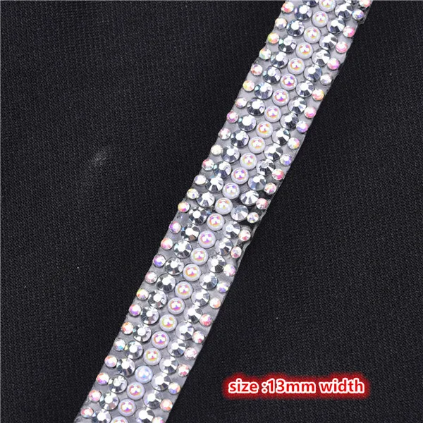 5rows AB pearl Горячая фиксация 2 ярдов/партия Стразы обрезки, квадратный прямоугольник Необычные каменные декоративные сверкающие аксессуары для обуви, свадебная цепочка для торта - Цвет: 5rows AB pearl