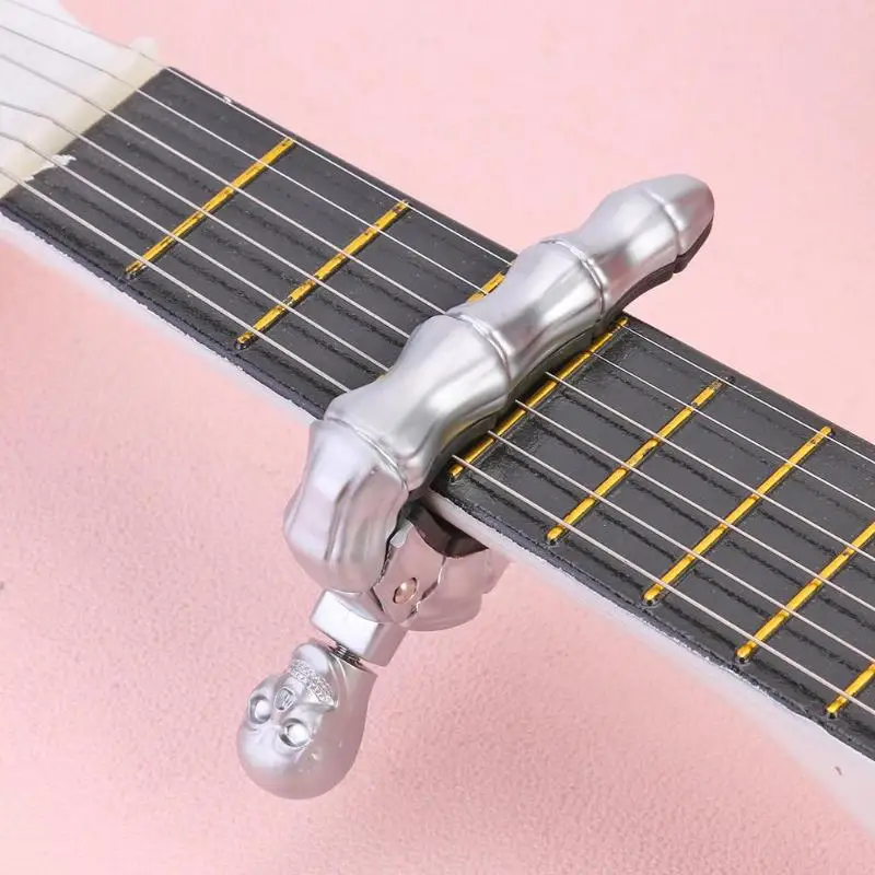 1 шт. гитара с черепом Capo 6 струнная Акустическая классическая электрогитара аксессуары для бас-гитары металлическая Capotraste Guitarra Finger Bone Hot