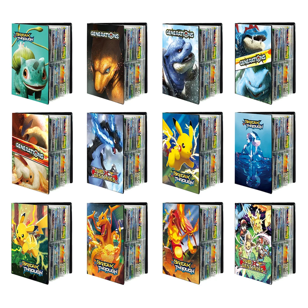 Pokemon Cards Album Book Cool Collections Cartoon Anime Game 240Pcs Binder Folder Top Loaded List Toys Gift for Children | Игрушки и