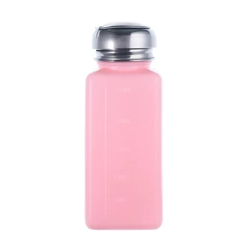 

Empty Pump Dispenser For Nail Art Polish Remover 200ML Bottle (Pink)