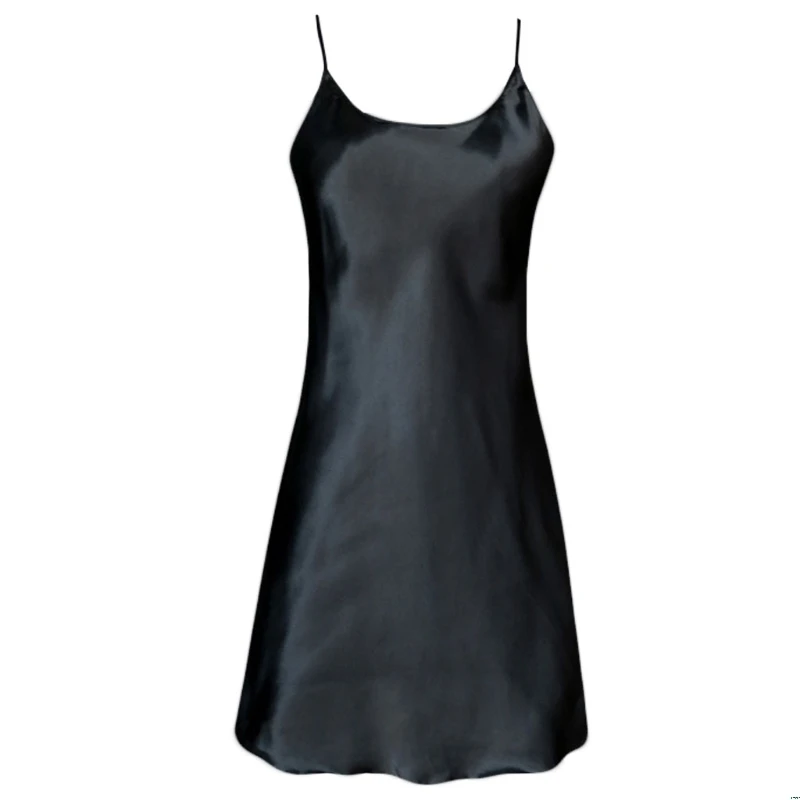 Женская атласная ночная рубашка сексуальный подол в форме лотоса Слинг платье сорочка Мини-ночная рубашка
