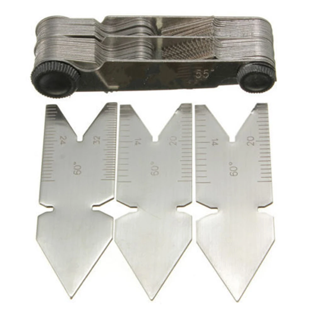 

Home Use Screw Inch Metric Centre Gage Foldable Cutting Rustproof Thread Pitch Portable Measuring Professional Gauge Tool Set