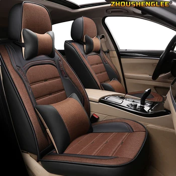 

ZHOUSHENGLEE Leather car seat cover For renault kadjar ford ranger mazda 6 gh subaru forester geely car styling car accessories