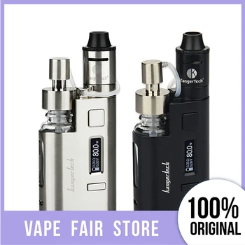 

Original Kangertech DripEZ Starter Kit 80W Box Mod Vape with Pump And Push RBA 0.3Ohm Drip coil 0.2Ohm Drip EZ Kit E Cigarettes