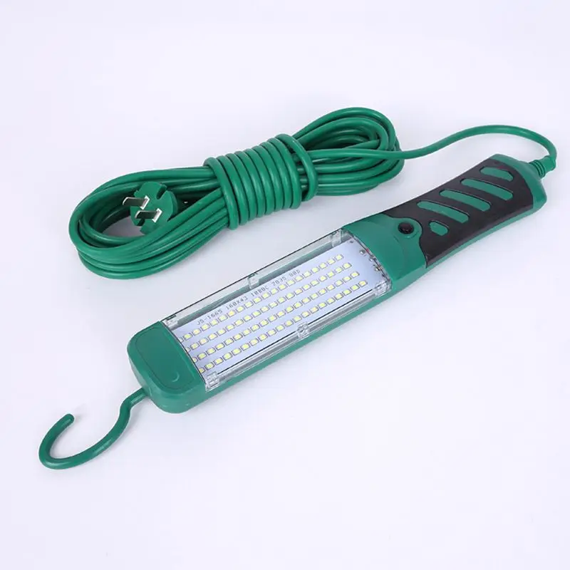 Kaufen Tragbare LED Notfall Sicherheit Arbeit Licht Handheld 80 LED Perlen Taschenlampe Auto Inspektion Reparatur Taschenlampe 220V Mit Haken Tragbaren