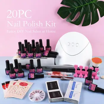 

COSCELIA Gel Varnish For Nail Art Pusher Kit Gel Nail Polish Set With Lamp Manicure Set Nail Kit Tools For Manicure Set