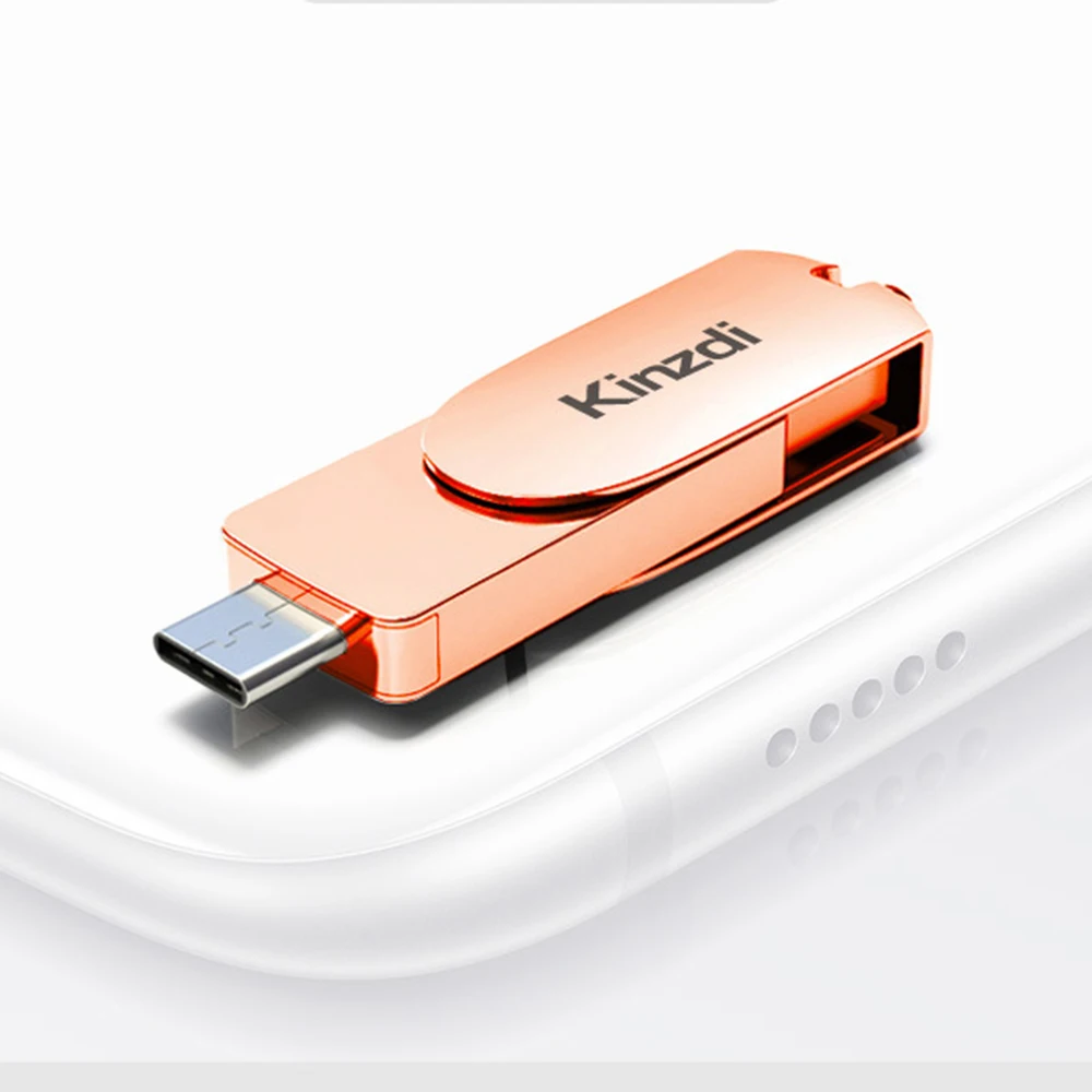 Флеш-накопитель USB 3,0 2в1 type-C телефон компьютер u-диск портативный 32 Гб 64 Гб 128 ГБ 256 Гб карта памяти флэш-диск-серебро, розовое золото