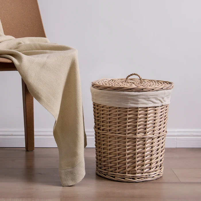 Большой плетеный узор корзина для хранения с крышкой грязная одежда игрушка корзина для белья ручной вязки искусство