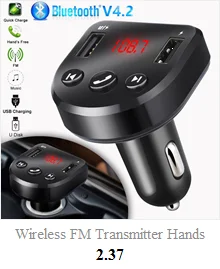 Bluetooth fm-передатчик с двумя выходами USB MP3-плеер звонки через гарнитуру с Светодиодный индикатор аксессуары для автомобильного зарядного устройства# PY10