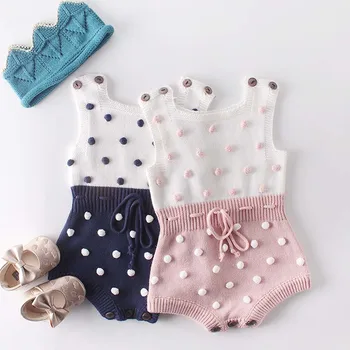 

Baby Girls Knitting Romper Newborn Baby Girl Clothes Knit Bubble Baby Romper Overalls Autumn Bubble Sweater Boys Jumpsuit