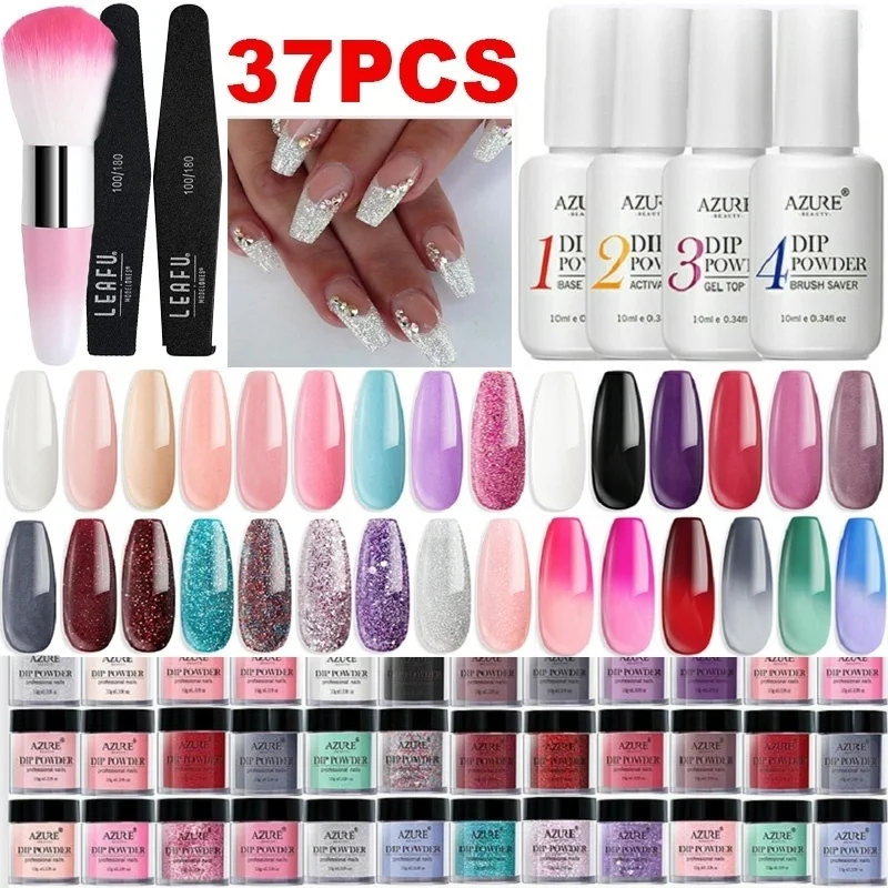 Azure Beauty 37 шт./лот полноцветный порошок для ногтей блестящий Блестящий Порошок