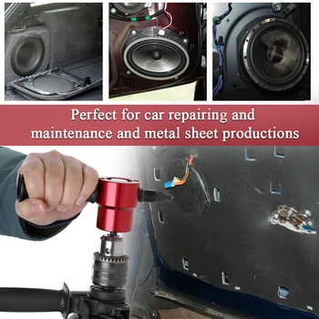 

Double-headed Sheet Metal Nibbler Cutter 360 Degree Adjustable Drill Attachment Powers Tool Accessories Cutting Tools