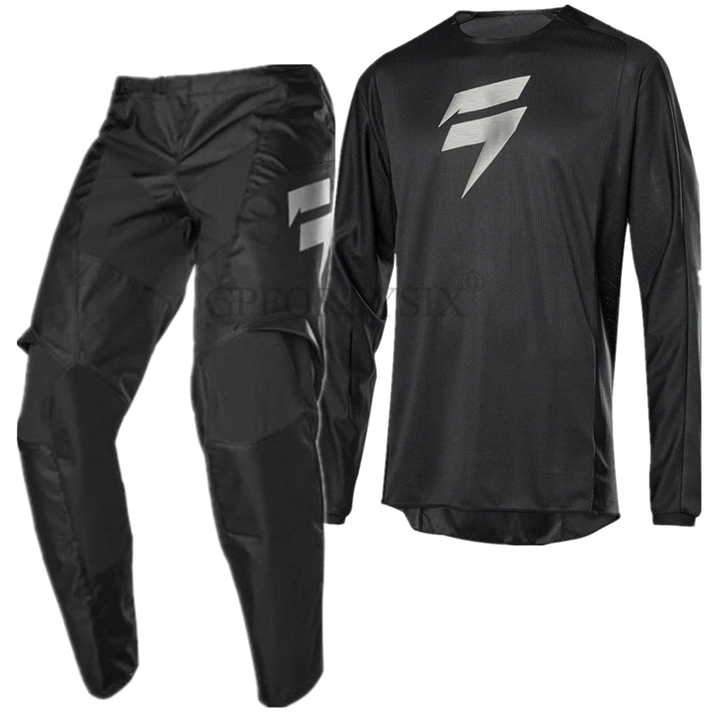 

New 2020 Motocross Suit Kit Off-Road MTB DH MX Racing Jersey and Pants Motorcycle Dirt Bike Riding Gear Combo black