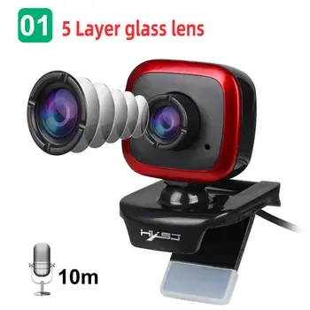 

480P Computer Webcam USB Port Web Camera Live Broadcast Webcam with Microphone