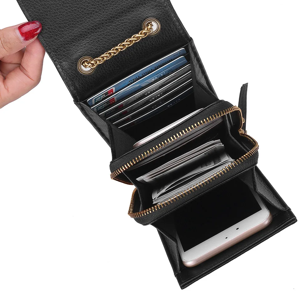 Women Genuine Leather Phone Pouch Bags for iPhone X XS 6 7 8 Small Shoulder Bag for Samsung S9 Crossbody Bags Women Phone Bag