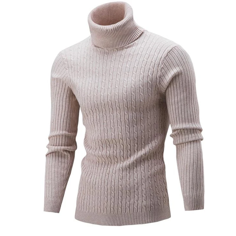 formal sweater for men Men's Turtleneck Sweater Autumn Winter Men's Rollneck Warm Knitted Sweater Keep Warm Men Jumper mens pullover sweater