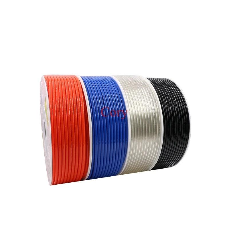 

PU Hose OD 6mm ID 4mm 6*4 160M corrosion-resistant hard pipe blue/red/black/transparent Air compressor polyethylene plastic tube