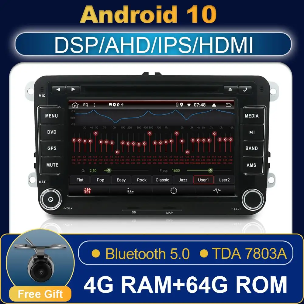 Bosion Android 10 PX6 автомобильный dvd-плеер GPS Navi для Volkswagen Skoda Octavia golf 5 6 touran passat B6 polo tiguan audio
