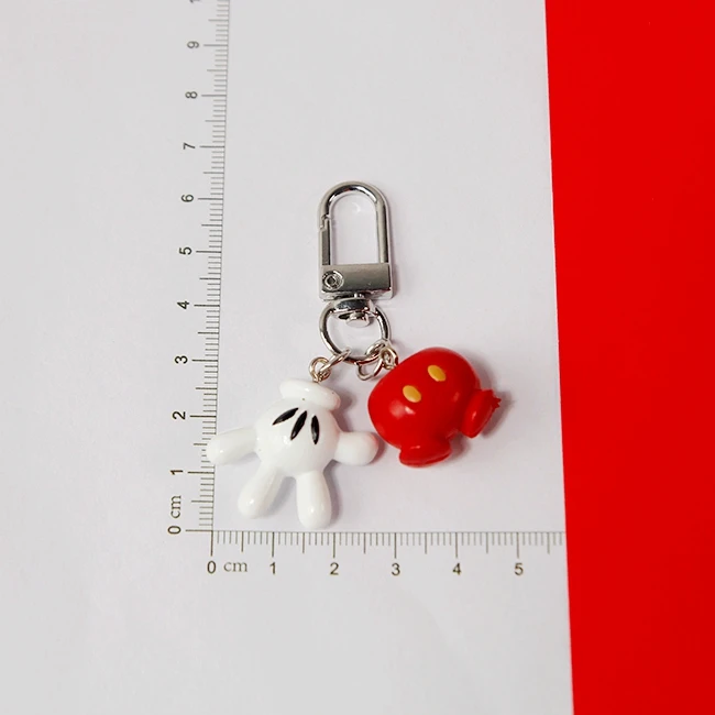 Сердце Ткань брелок с лентой мультфильм Микки Минни Дональд Дак женщин Airpods аксессуары брелки для ключей ключи от машины сумка кулон Шарм D365