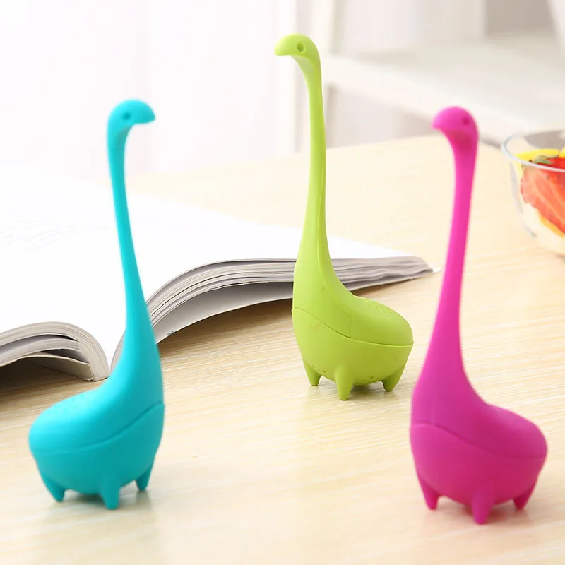 

YIBO Water Monster Shape Tea Strainer Food Grade Silicone Creative Staying Dragon Tea Filter Household Tea Making Tools
