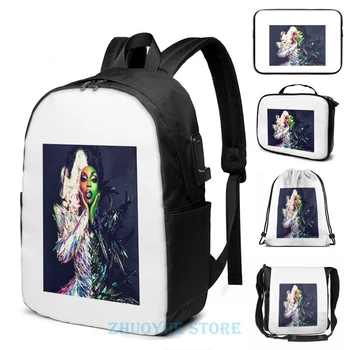 

Funny Graphic print Todrick Hall Straight outta Oz USB Charge Backpack men School bags Women bag Travel laptop bag