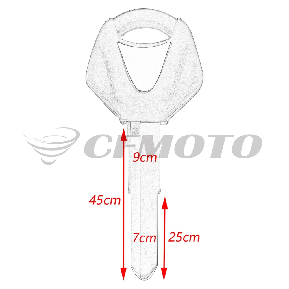 Мотоцикл нерезанное лезвие правый слот ключ embryo для Yamaha YZF FJR 1300 XJR 1300 MT-07 MT-09 XJ6 TMax FZ8 FZ6 R1 R3 R6 MT 07 09