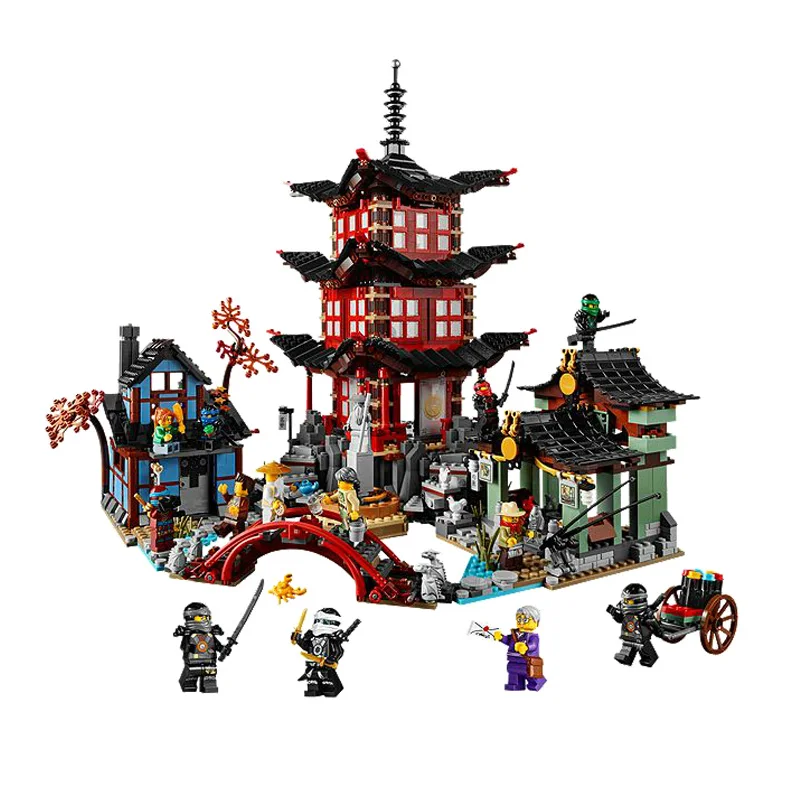 

Ninja City Temple Of Airjitzu 2028pcs Castle Building Blocks Ninja 10427 Model Bricks Best Large Gifts Toys Compatible