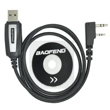 Baofeng usb cabo de programação driver cd para UV-5R BF-888S UV-82 UV-B5 wln KD-C52 KD-C1 rádio em dois sentidos walkie talkie
