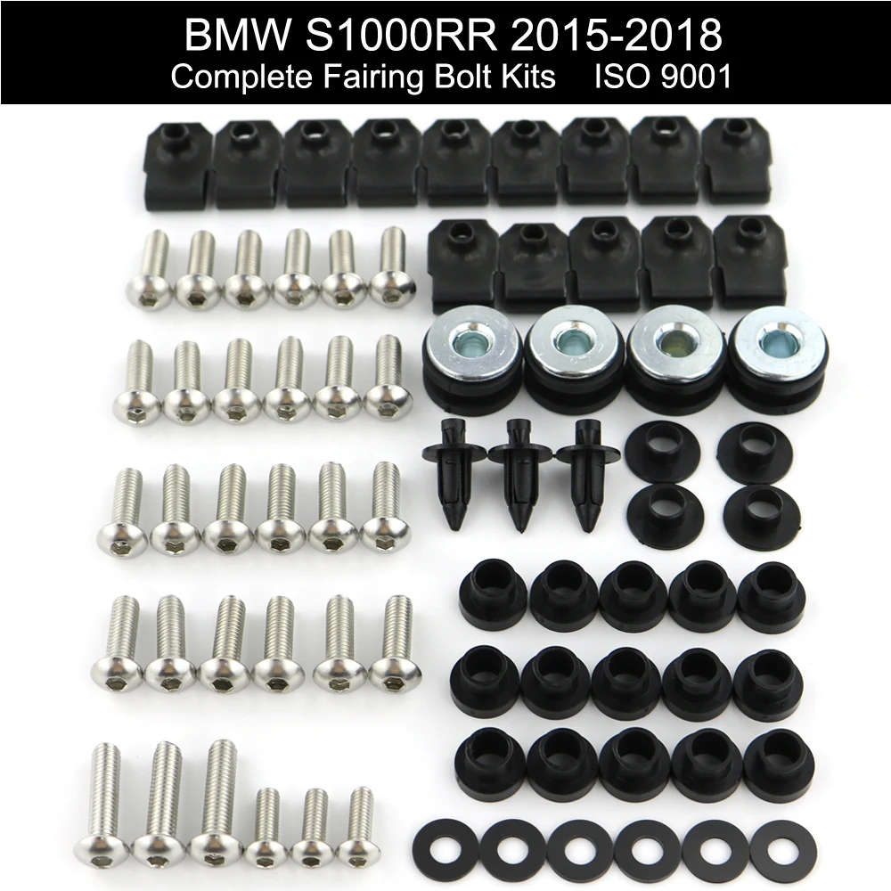 

For BMW S1000RR 2015 2016 2017 2018 Motorcycle Complete Full Fairing Bolts Kit Clips Speed Nuts Covering Bolts Stainless Steel