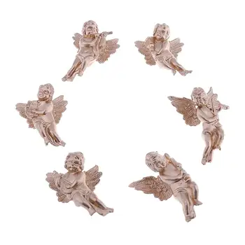 

6 Kinds/Bag Europe Angel Shaped Ornaments Wings Christmas Decorations Ornaments suspension Living Room