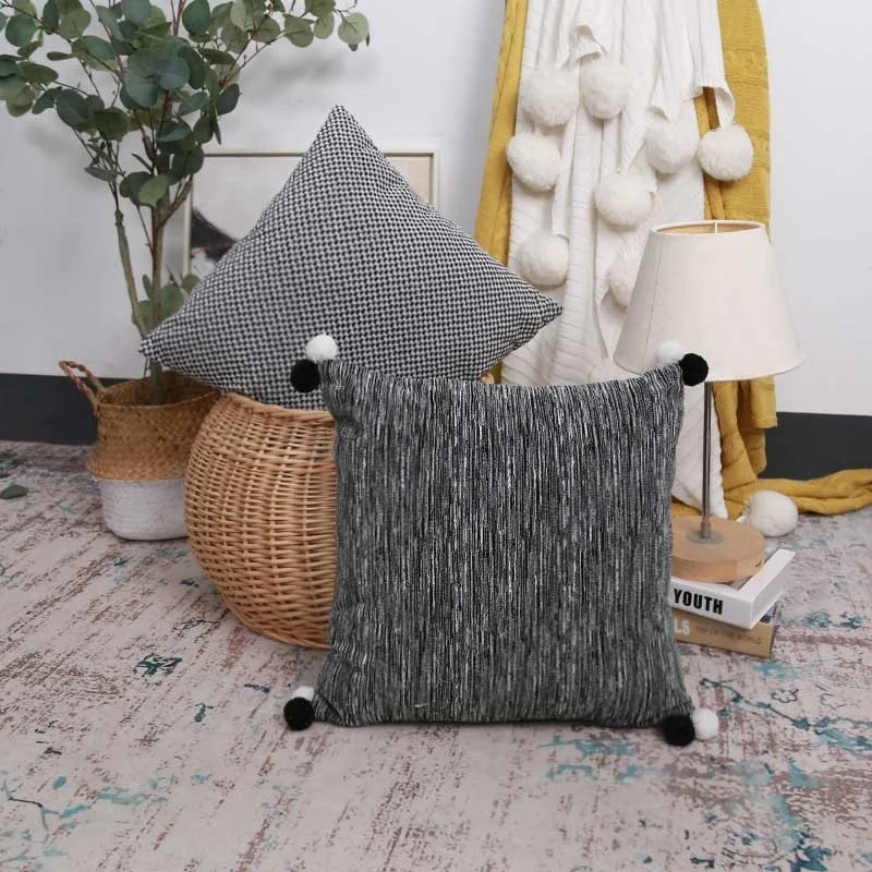 

Nordic Throw Cushion Cover Jacquard Cushion Cover Waist Pillowcover Living Room Sofa Outdoor Home Pillowcase 40882