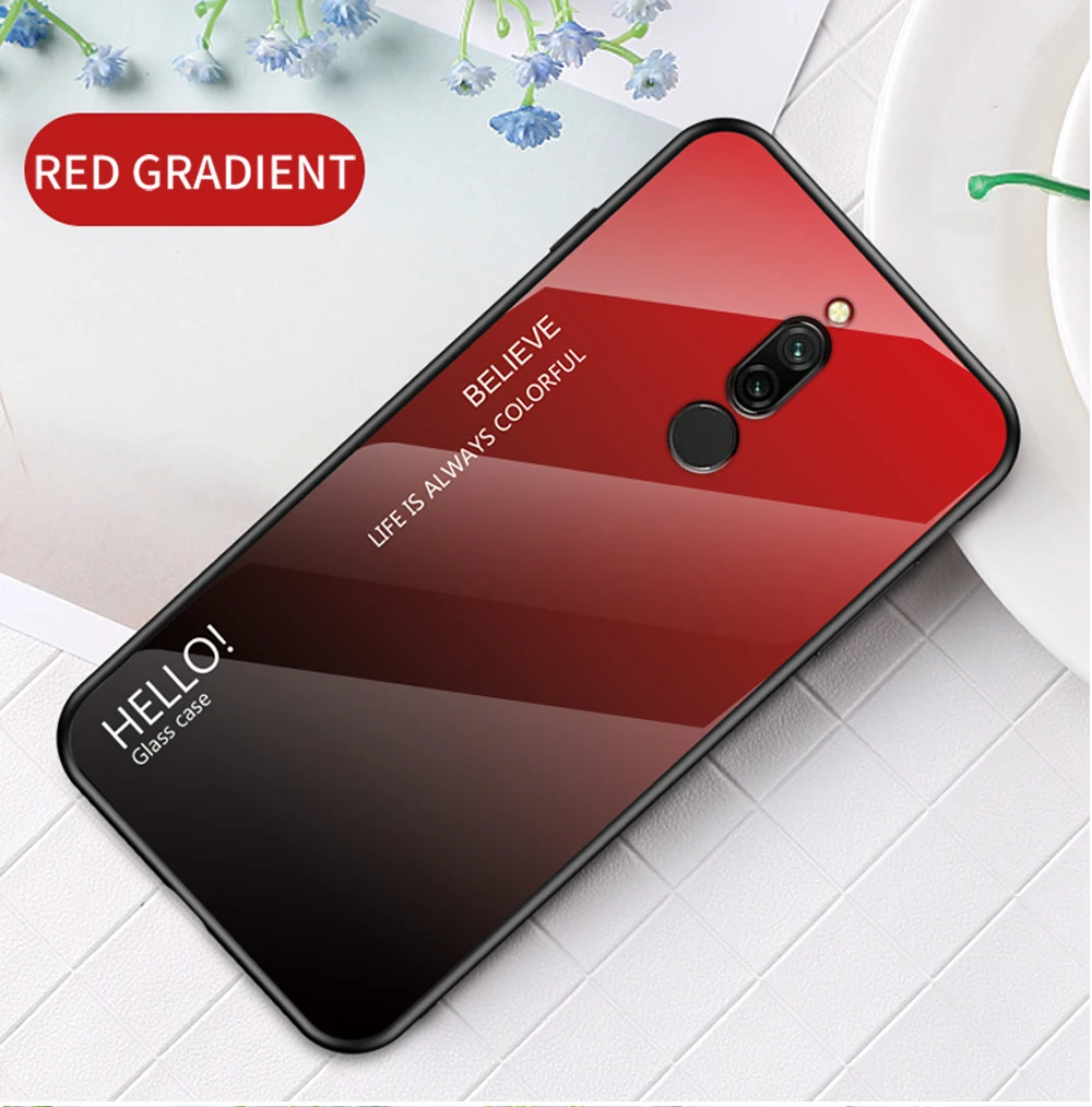 Для Xiao mi Red mi Note 5 6 Pro 6A 7 Чехол из закаленного стекла с градиентом для Xiaomi mi 8 A2 Lite A1 9 mi 8 mi 6 mi 9 Pocophone F1 чехол