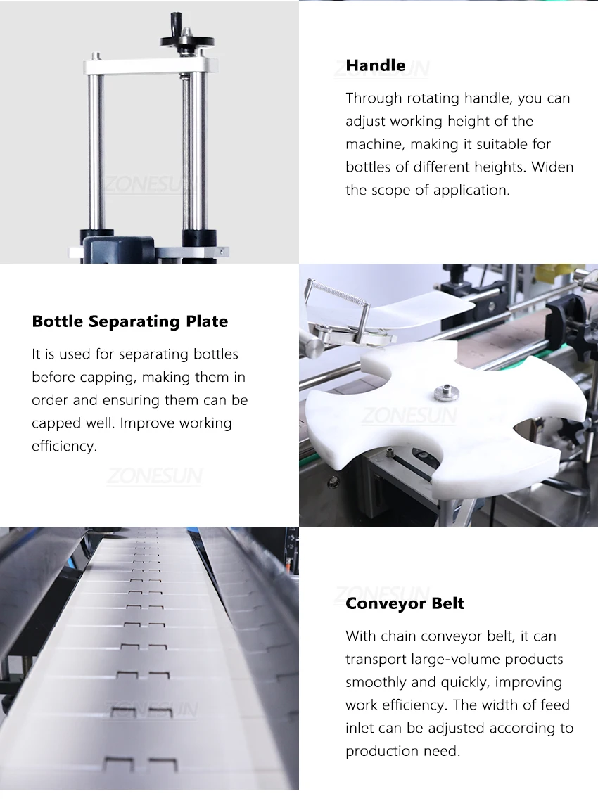 ZONESUN ZS-XG440D Automatic Twist Off Cap Round Bottle Capping Machine