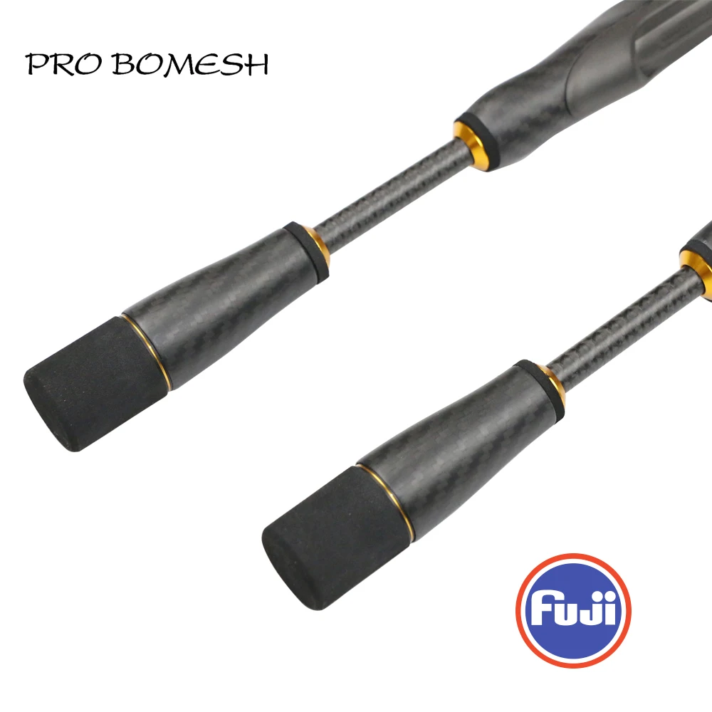Pro Bomesh 1Set Fuji 16# VSS Reel Seat Carbon Fiber Split Grip Butt Grip  Casting Handle Kit DIY Fishing Rod Accessory