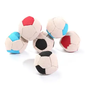 

5Pcs Funny Canvas Soccer Balls Cat Scratching Toys Teeth Cleaning Chew Interactive Kitten Pet Supplies