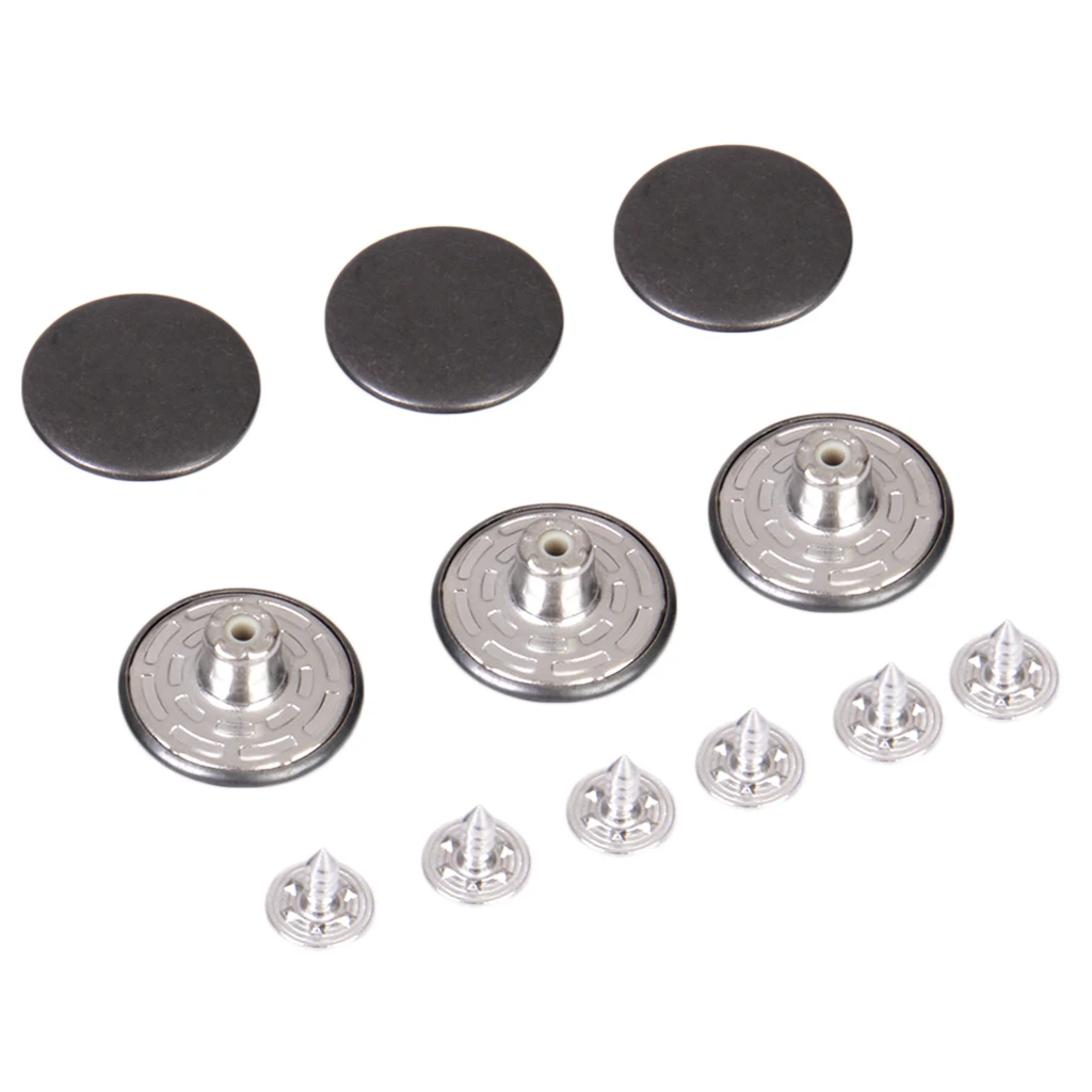 Jeans Glossy Buttons, Hammer On, 20mm, Pack Of 6 Sets, Antique Brass  Replacement Jean Button