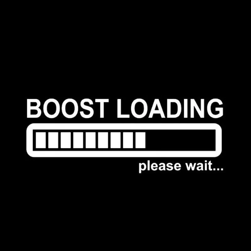

Funny Cover Scratches Car-Sticker BOOST LOADING Please Wait Creative Vinyl Car Accessories Windshield Window Trunk Bumper 18*7cm