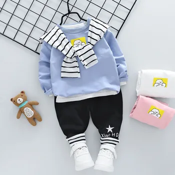 

2020 Autumn Baby Girls Boys Clothing Sets Newborn Infant Clothes Bear Tops Pants Children Kids Casual Costume