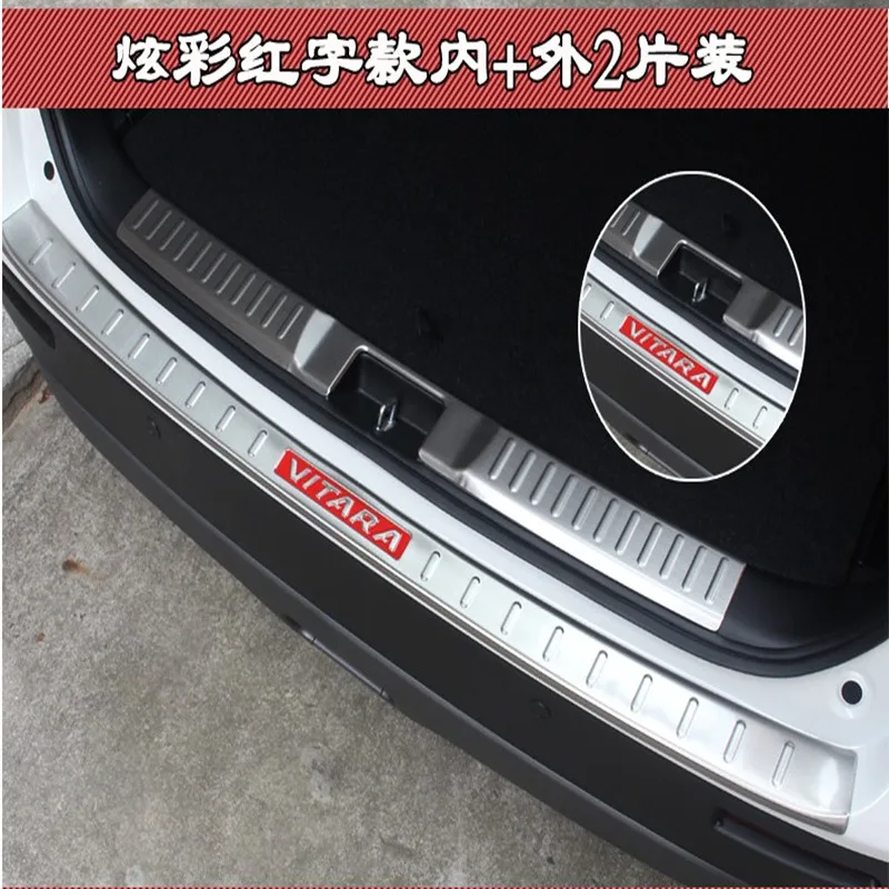 

Modeling Vitra 2015 2015 2016 built-in stainless steel rear bumper Sier protection accessories auto parts car trunk 2 PCS door s