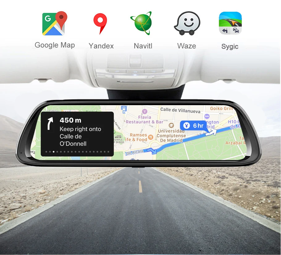 Видеорегистратор автомобильный 4G Android 8 1 2 + 32 ГБ ADAS 1080P Wi Fi|Видеорегистраторы| |