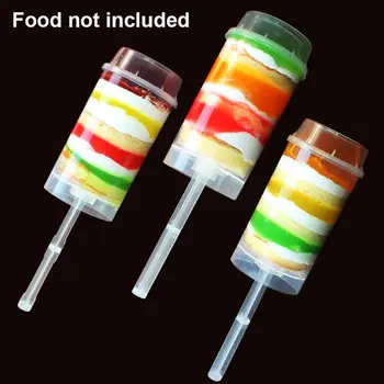 

50pcs Ice Cream For Party Kids Gift Cupcakes With Lid Push Up Shooters Birthday Kitchen Cake Container Baking Tool DIY Dessert