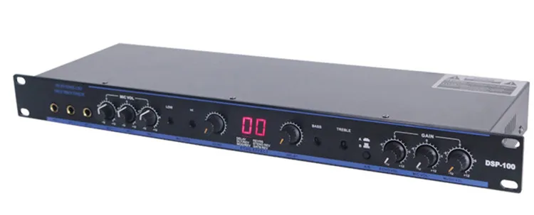 DSP-100 Профессиональный цифровой аудио процессор караоке предусилитель процессор
