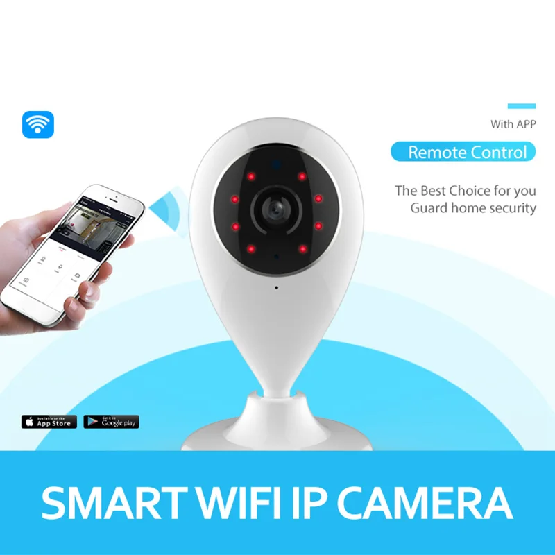 

Smart Home IP Camera 720P WIFI Wireless 64G SD Card for Alexa Echo Show Google Home GV99