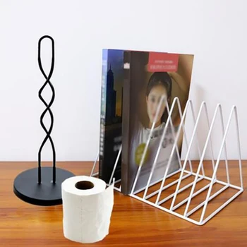 

Paper Towel Rack Simple Metal Desktop Restaurant Living Room Toilet Roll Holder Rotating Storage Rack All-Match Fashion Decor