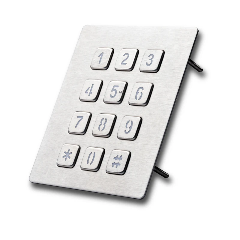 12 Keys 3x4 Matrix USB Kiosk illuminated Keypads Metal Stainless Steel Backlit Numeric Keypad For Access Control Smart Locker