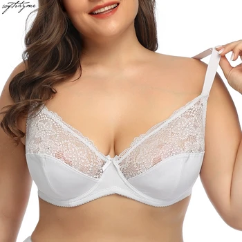 

Softrhyme Full Coverage Lace Bras for Women No-padding Ultrathin Underwear for Ladies Sexy Half-transparent Lingerie for Girls